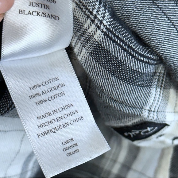 Rails Black Plaid Justin Pocket Shirt Large - Picture 9 of 12